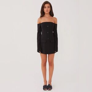 Peppermayo Dominique Blazer Mini Dress - Black Size‎ 6 NWT